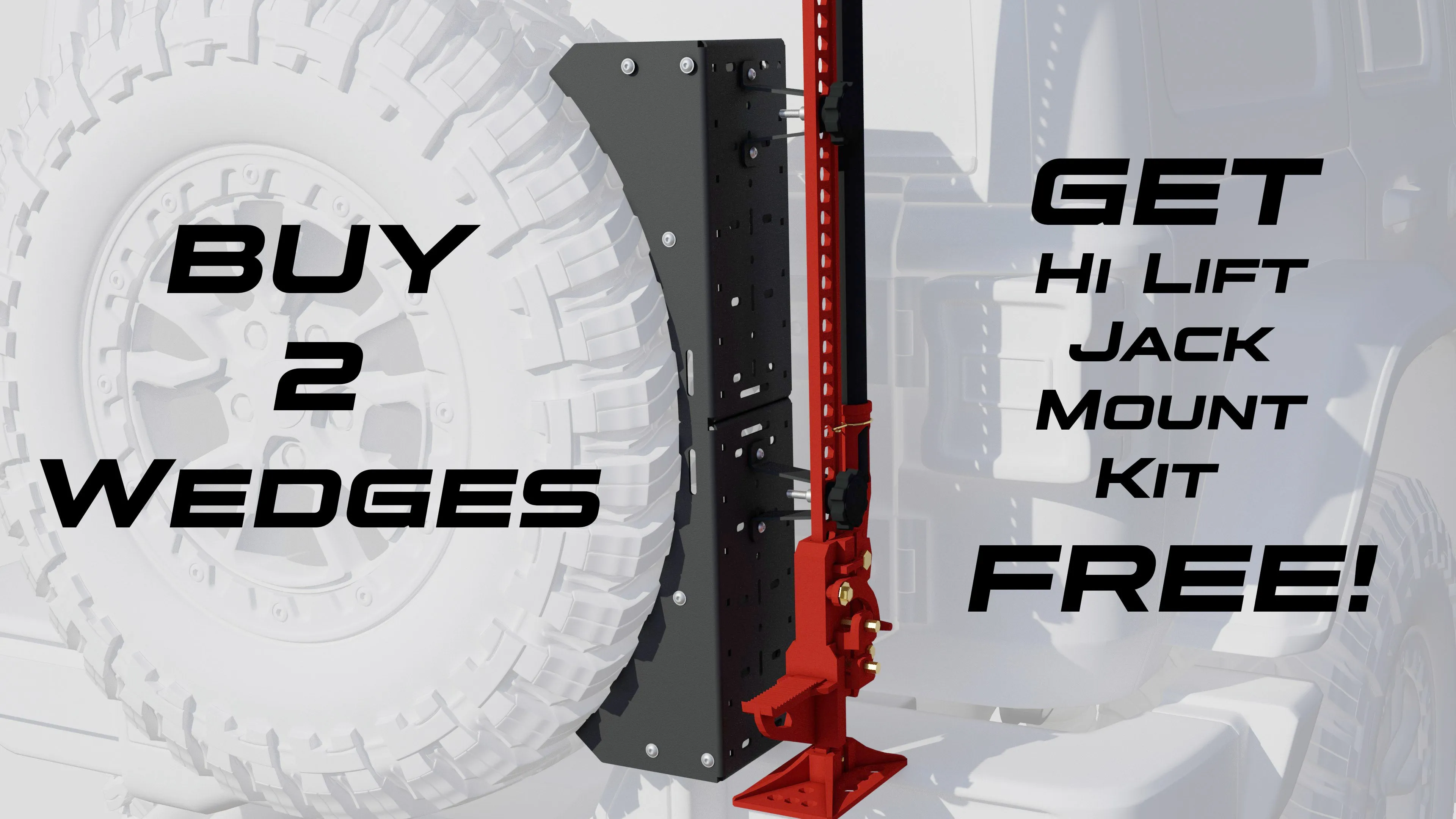 2 - Otzi ModRack Wedge Mounting Bracket   Free Hi Lift Mount Kit