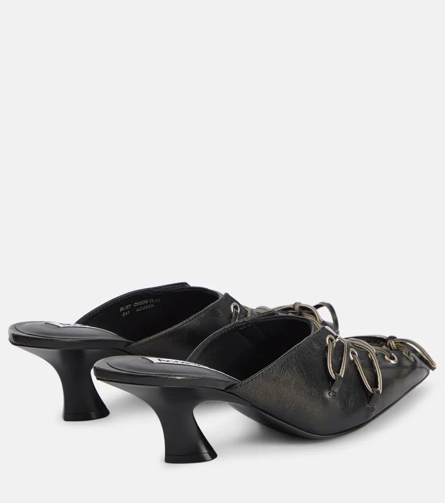 Acne Studios Leather lace-up mules