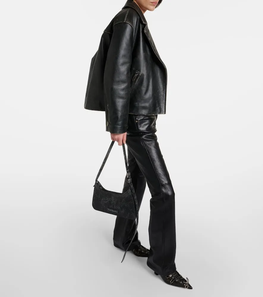 Acne Studios Leather lace-up mules