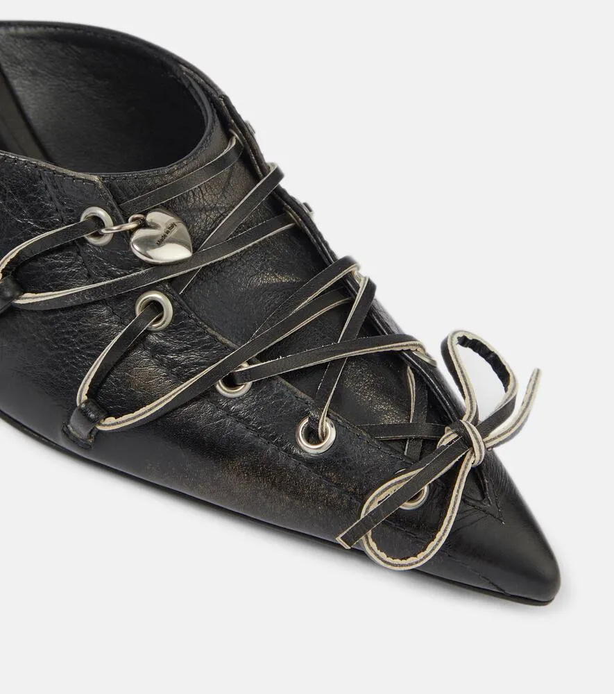 Acne Studios Leather lace-up mules