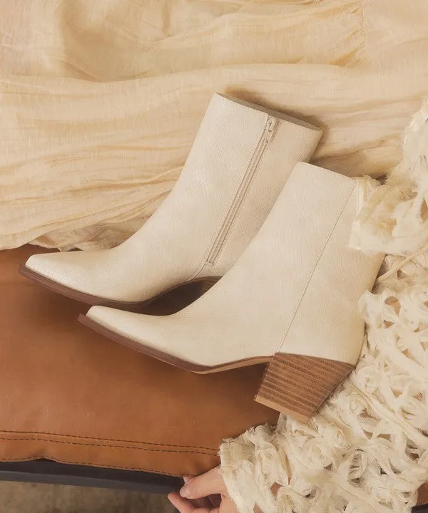 Alligator Print Pointed Toe Fashion Shoes Booties