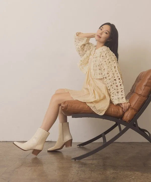Alligator Print Pointed Toe Fashion Shoes Booties