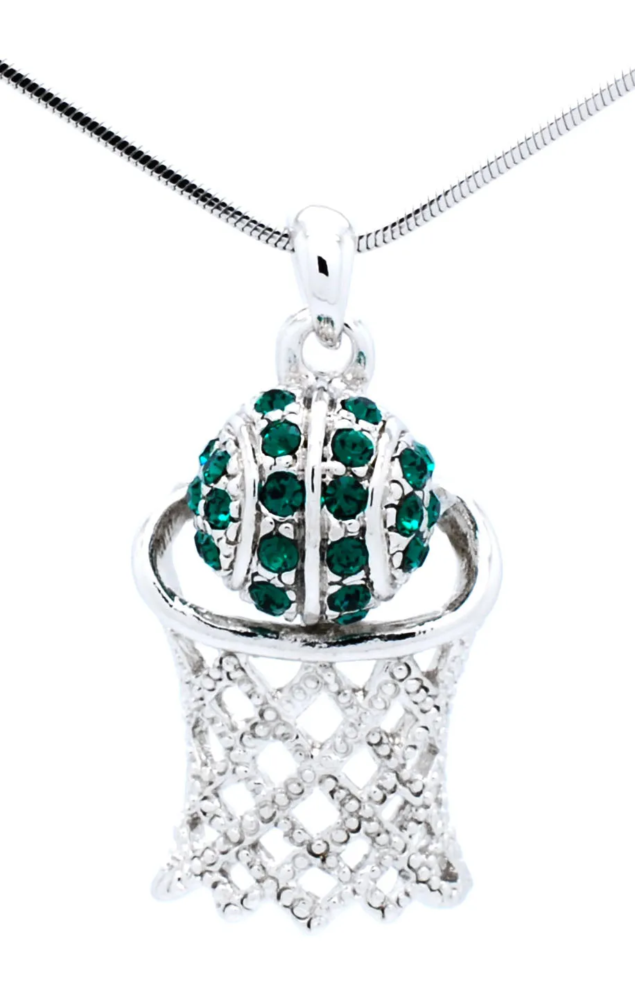 Basketball Hoop Necklace Lg - 2 Digits