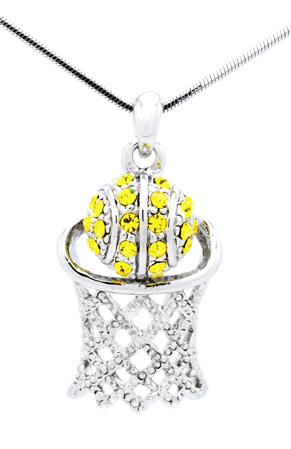 Basketball Hoop Necklace Lg - 2 Digits