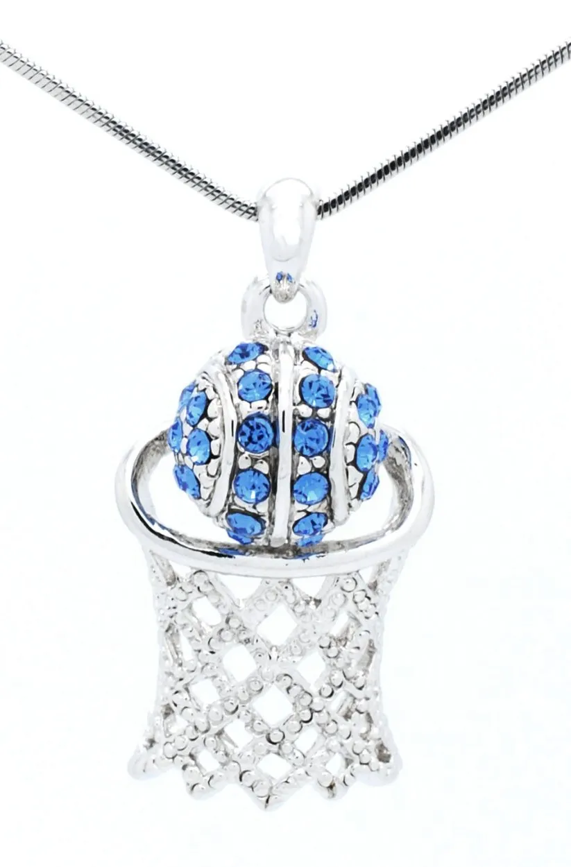 Basketball Hoop Necklace Lg - 2 Digits