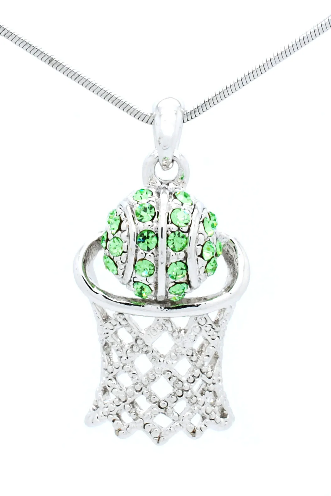 Basketball Hoop Necklace Lg - 2 Digits