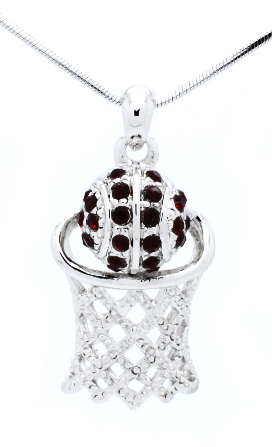 Basketball Hoop Necklace Lg - 2 Digits