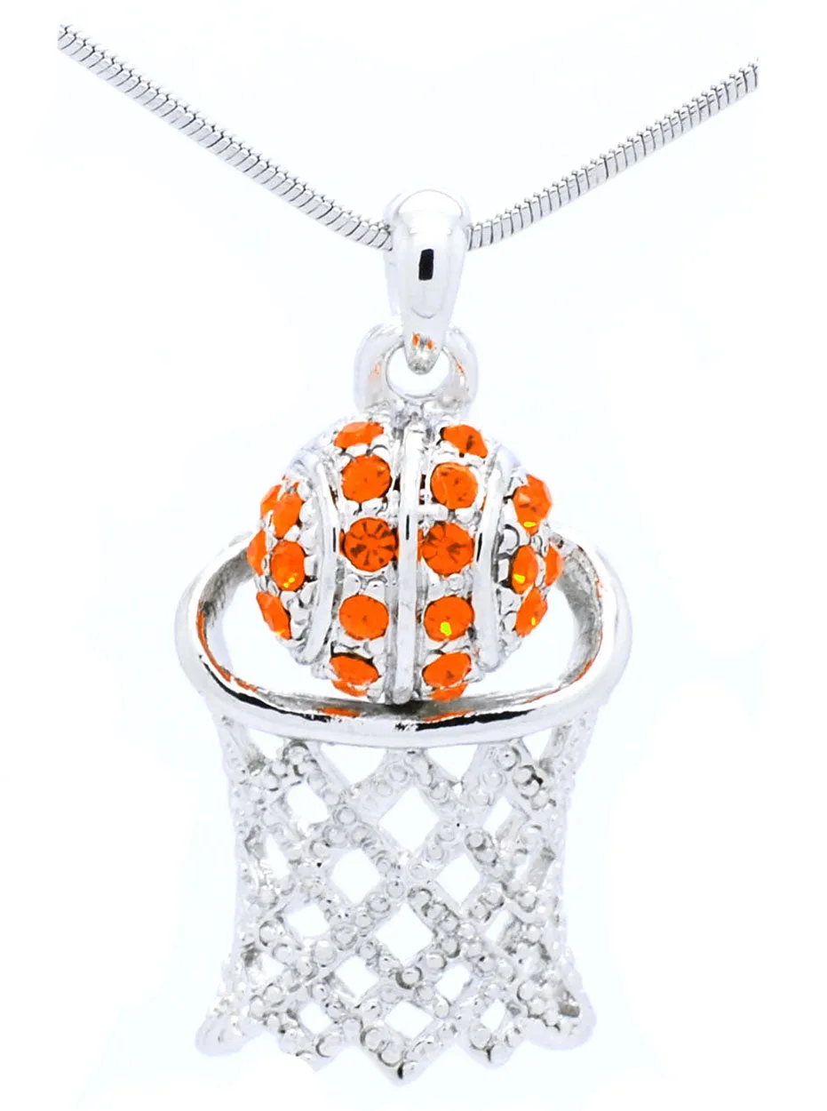 Basketball Hoop Necklace Lg - 2 Digits