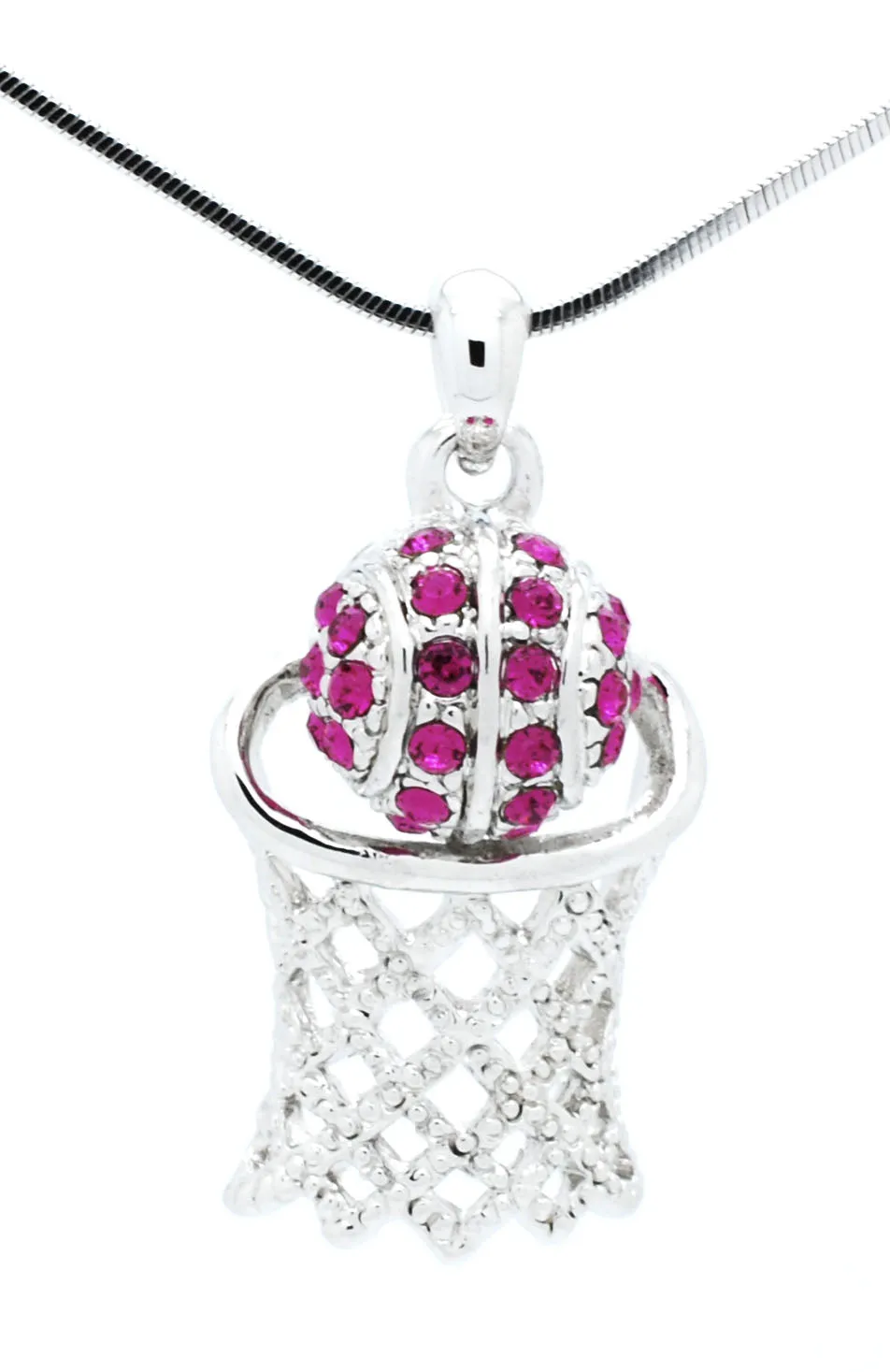 Basketball Hoop Necklace Lg - 2 Digits