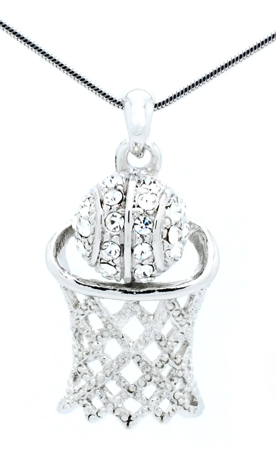 Basketball Hoop Necklace Lg - Single Digit