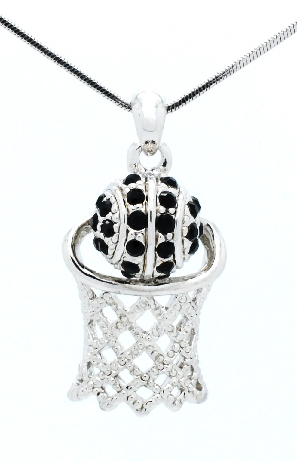 Basketball Hoop Necklace Lg - Single Digit
