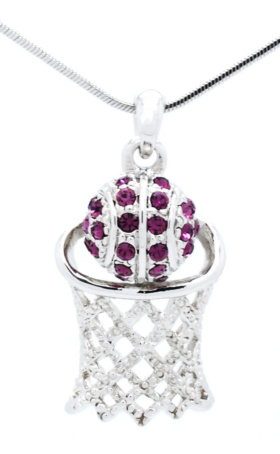 Basketball Hoop Necklace Lg - Single Digit