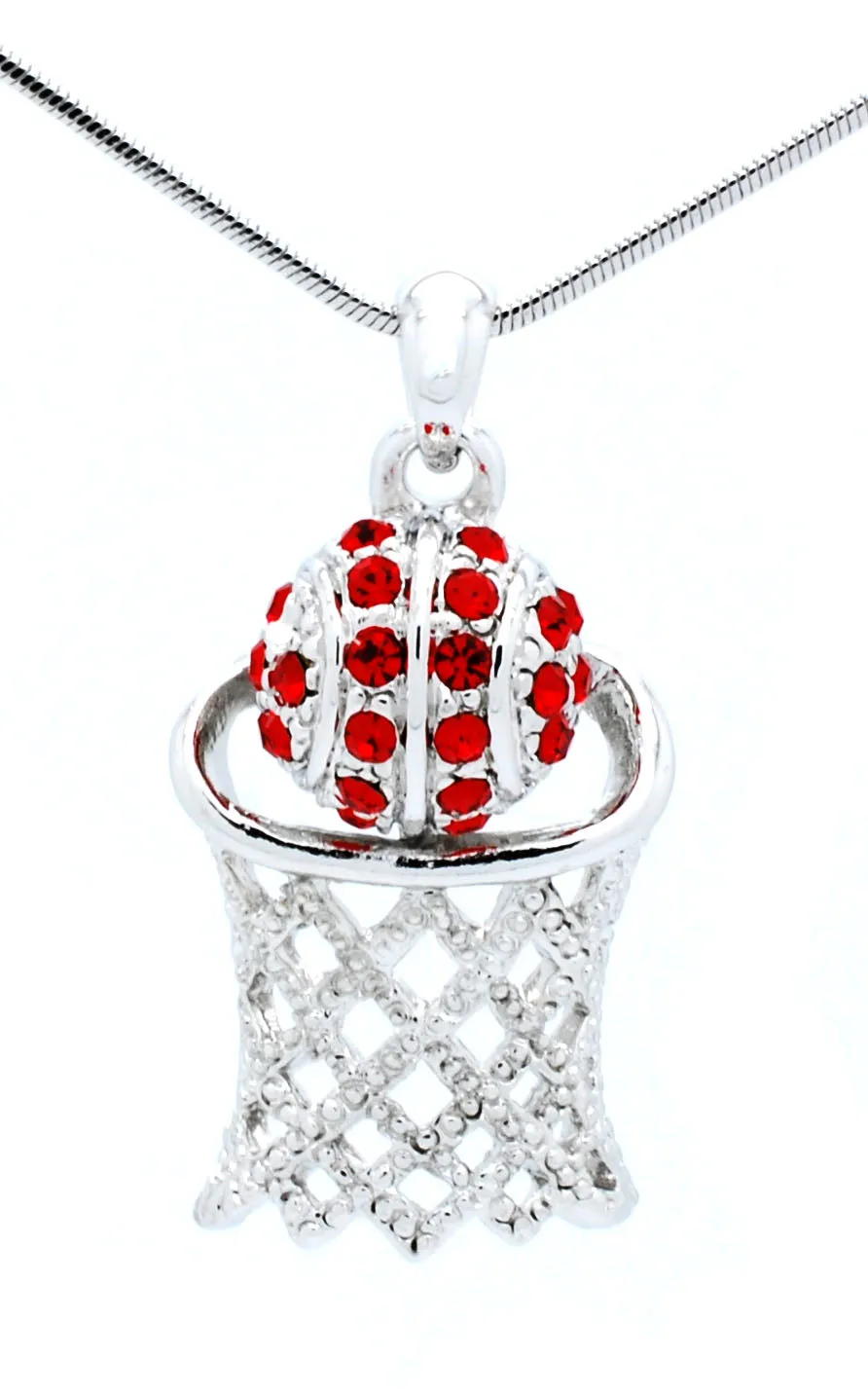 Basketball Hoop Necklace Lg - Single Digit