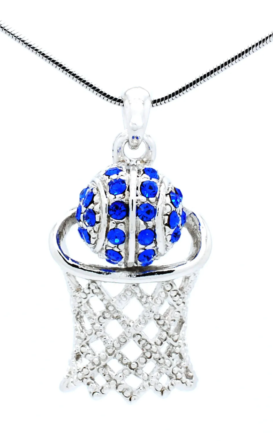 Basketball Hoop Necklace Lg - Single Digit