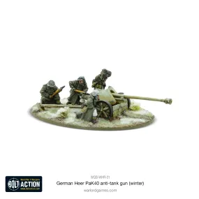 Bolt Action: German - Heer 75mm Pak 40 anti-tank gun (Winter)