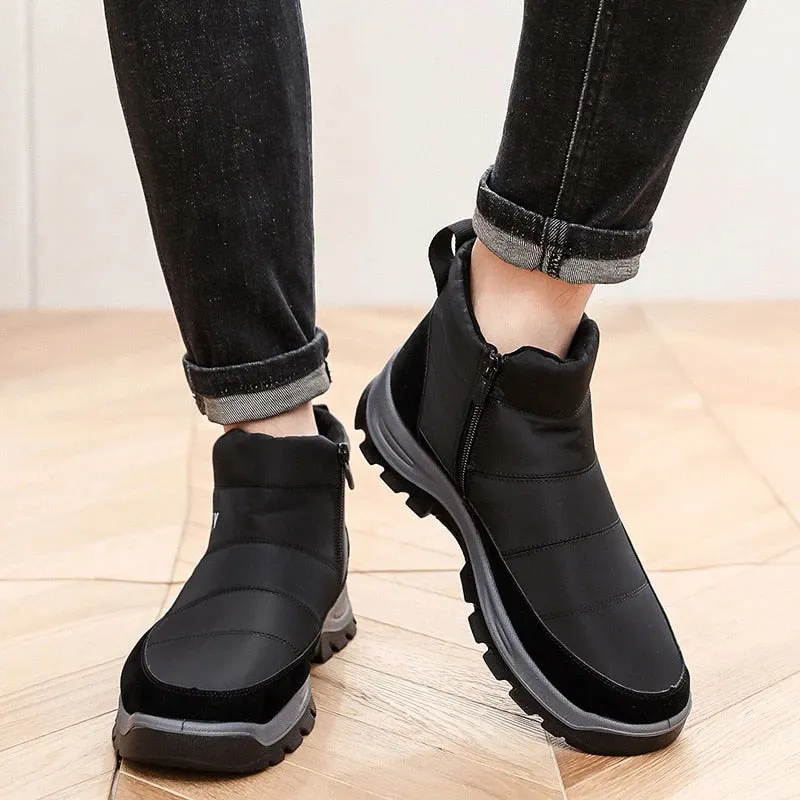 Cuzcare Orthopedic Snow Boots For Men Cushion Ankle Winter Shoes
