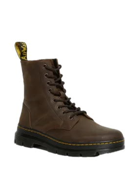 Dr. Martens Combs Leather 8 Eye Boots Shoes Combat in Crazy Horse Gaucho
