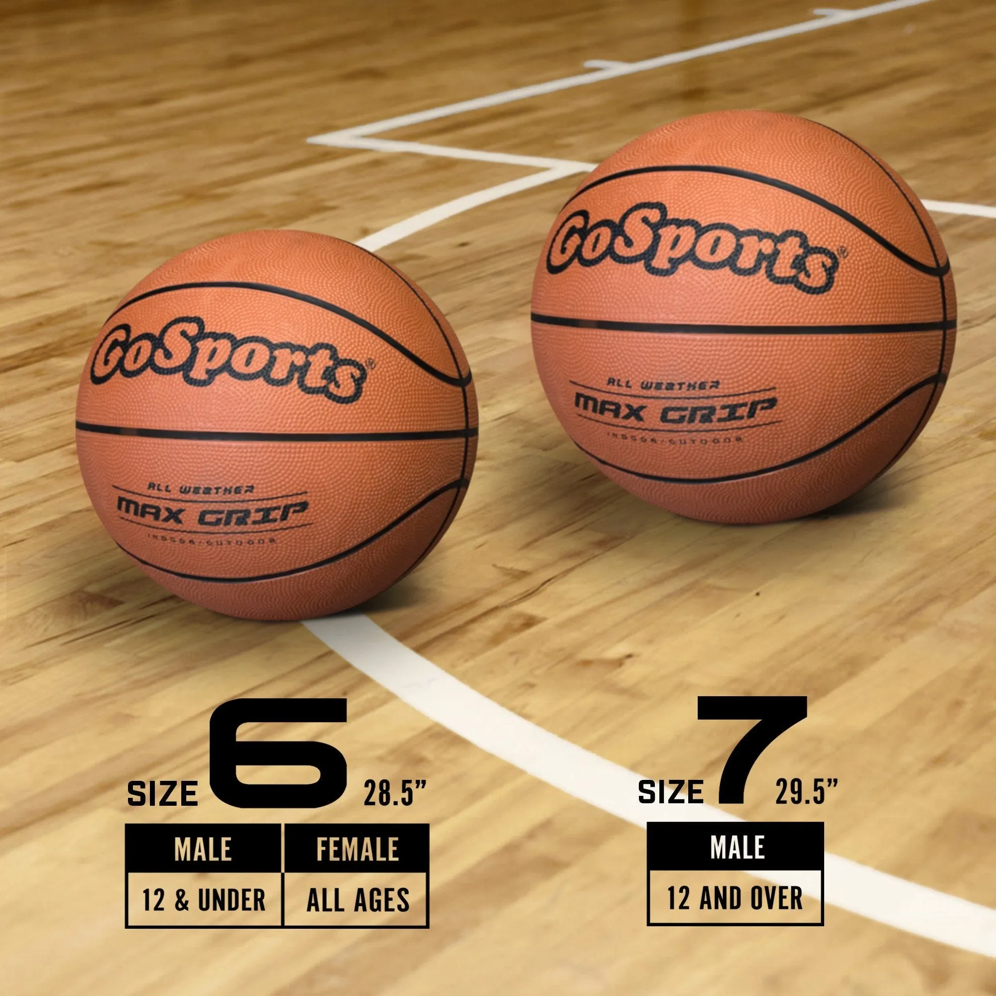 GoSports Size 7 Rubber Basketball