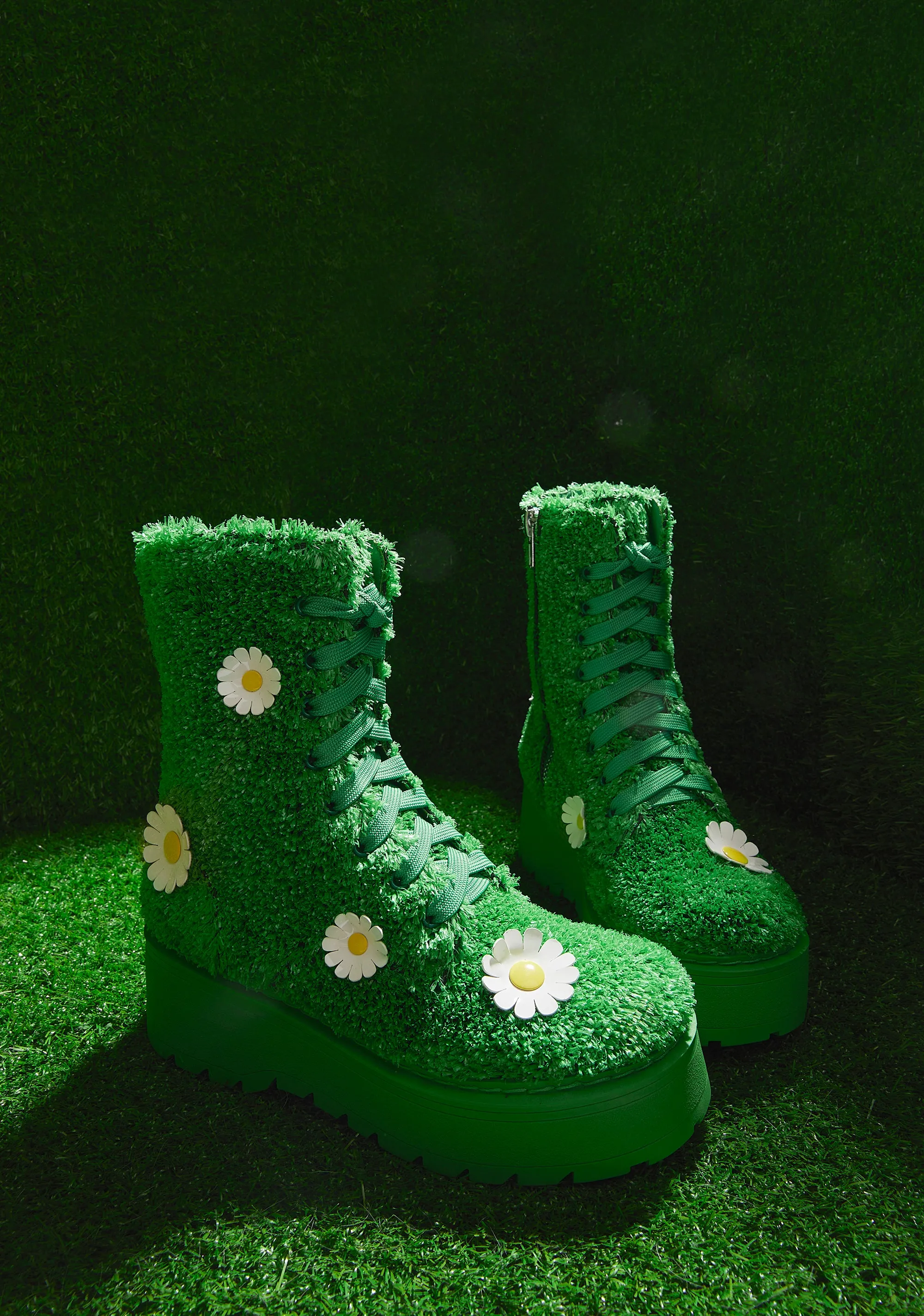 It's Always Greener Combat Boots