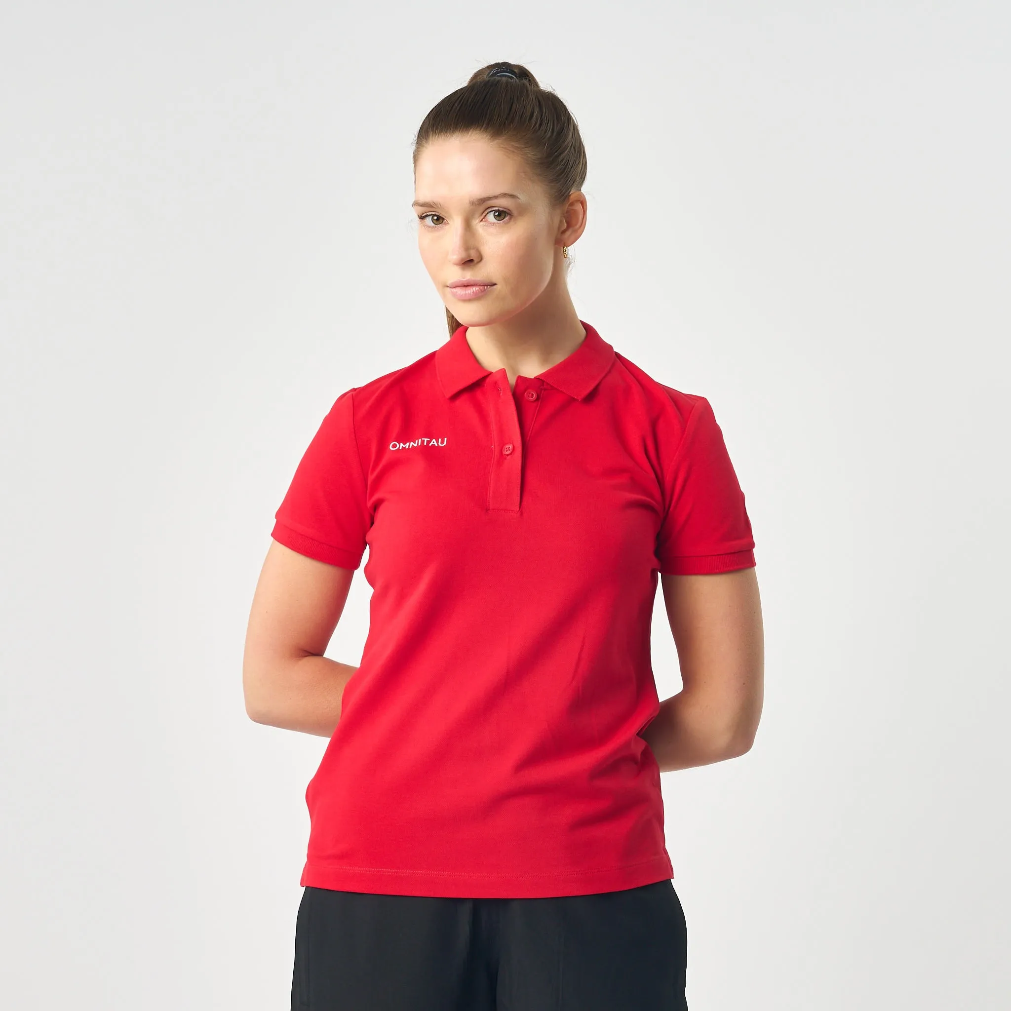 Omnitau Women's Team Sports Organic Cotton Polo - Red