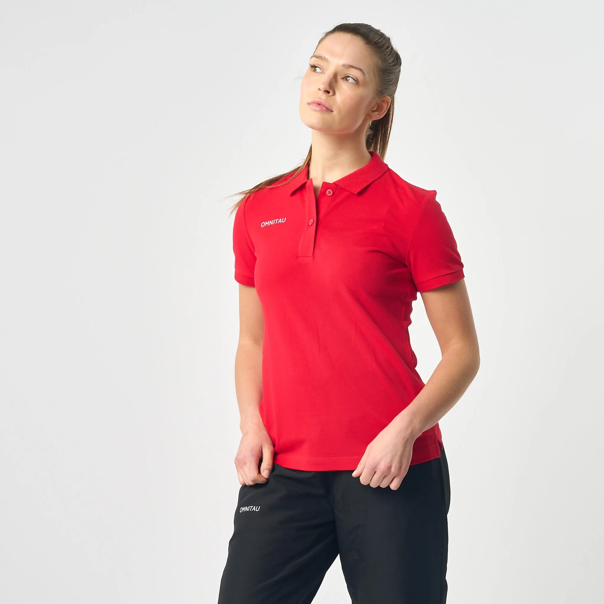 Omnitau Women's Team Sports Organic Cotton Polo - Red