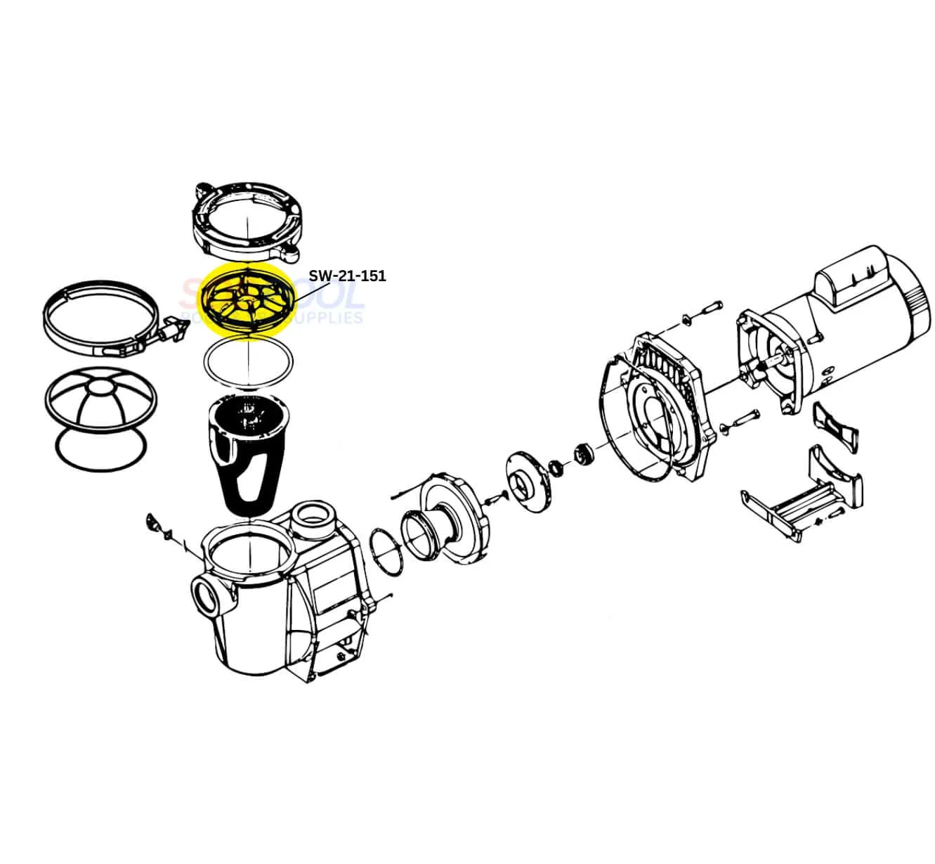Swimables Clear Pump Lid For Pentair IntelliFlo and WhisperFlo | 357151 | SW-21-151