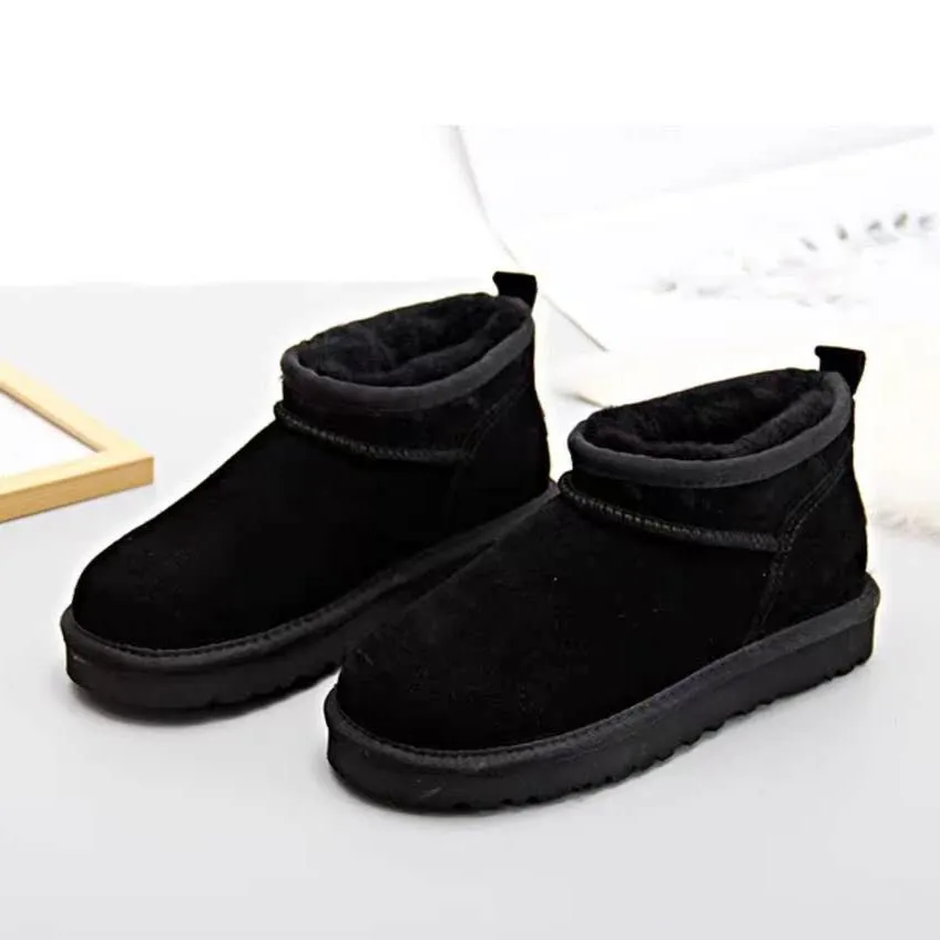 Women Winter Suede Warm Simple Short Snow Boots